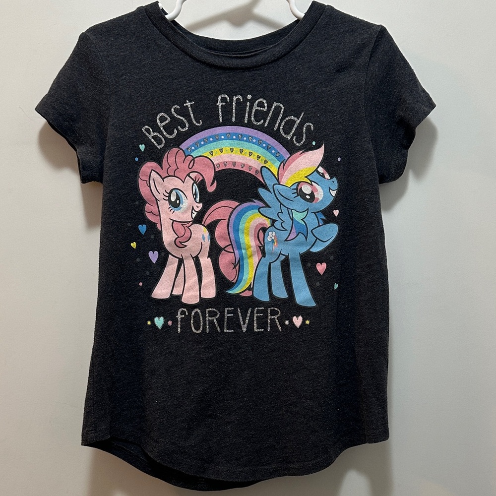 Kids 'Best Friends Forever' Dark Grey T-Shirt Sizes 5